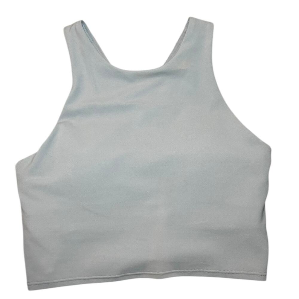 NWT Athleta Conscious Crop Bra Grey Longline Sports Bra Size XS